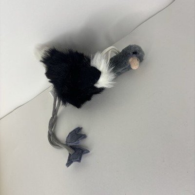Wild Republic Black Ostrich Plush Stuffed Animal Toy 1997 Emu Bird 11'' RARE