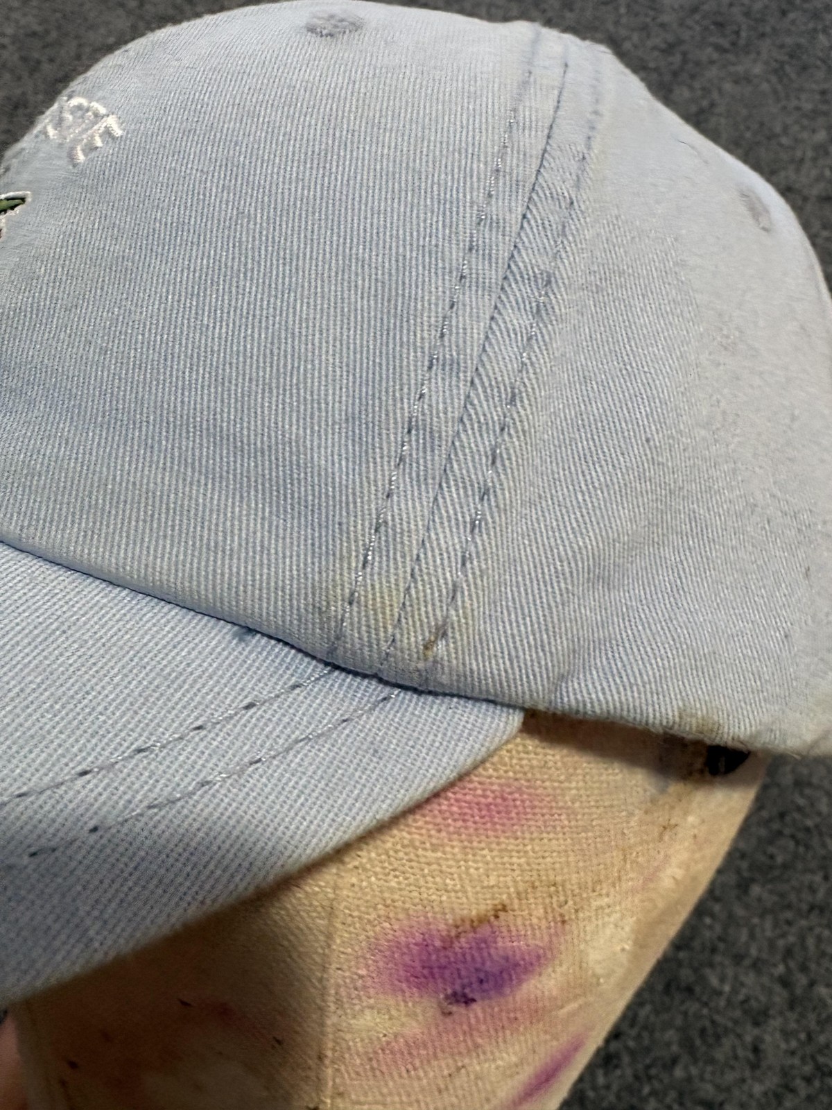 Lacoste Hat Cap Strap Back One Size Light Blue Since 1933 Baseball Logo Mens thumbnail 3