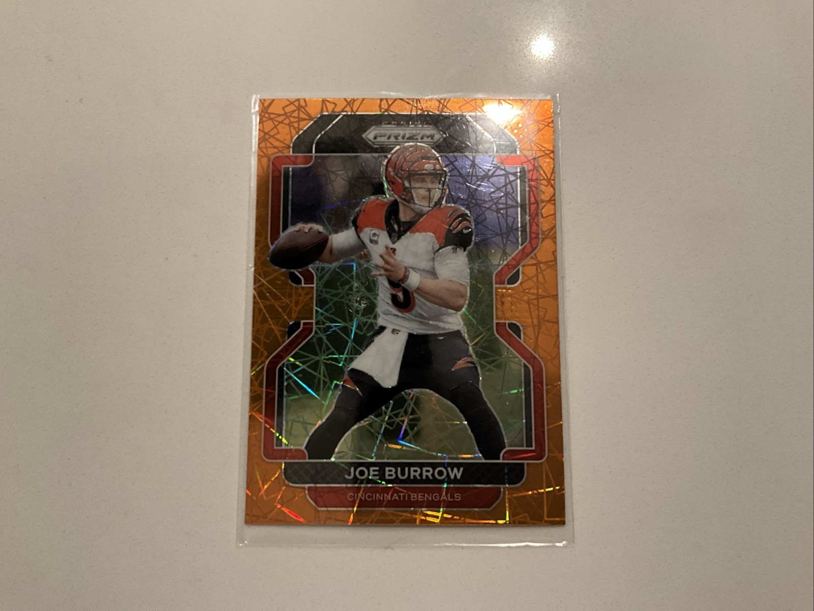 2021 Panini Orange Lazer Prizm Joe Burrow #273 Cincinnati Bengals