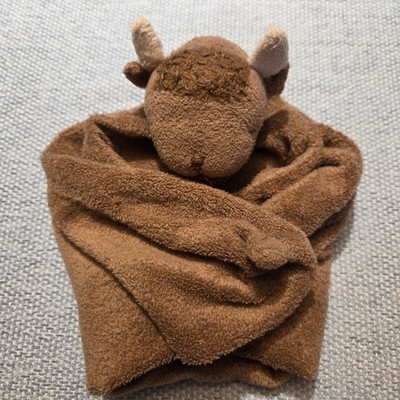 Buffalo Plush Baby Lovey Brown Bison Wildlife Angel Dear Stuffed Animal