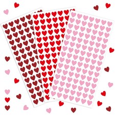 3150Pcs Valentine's Day Mini Heart Stickers Red Pink Heart Stickers Labels Deep