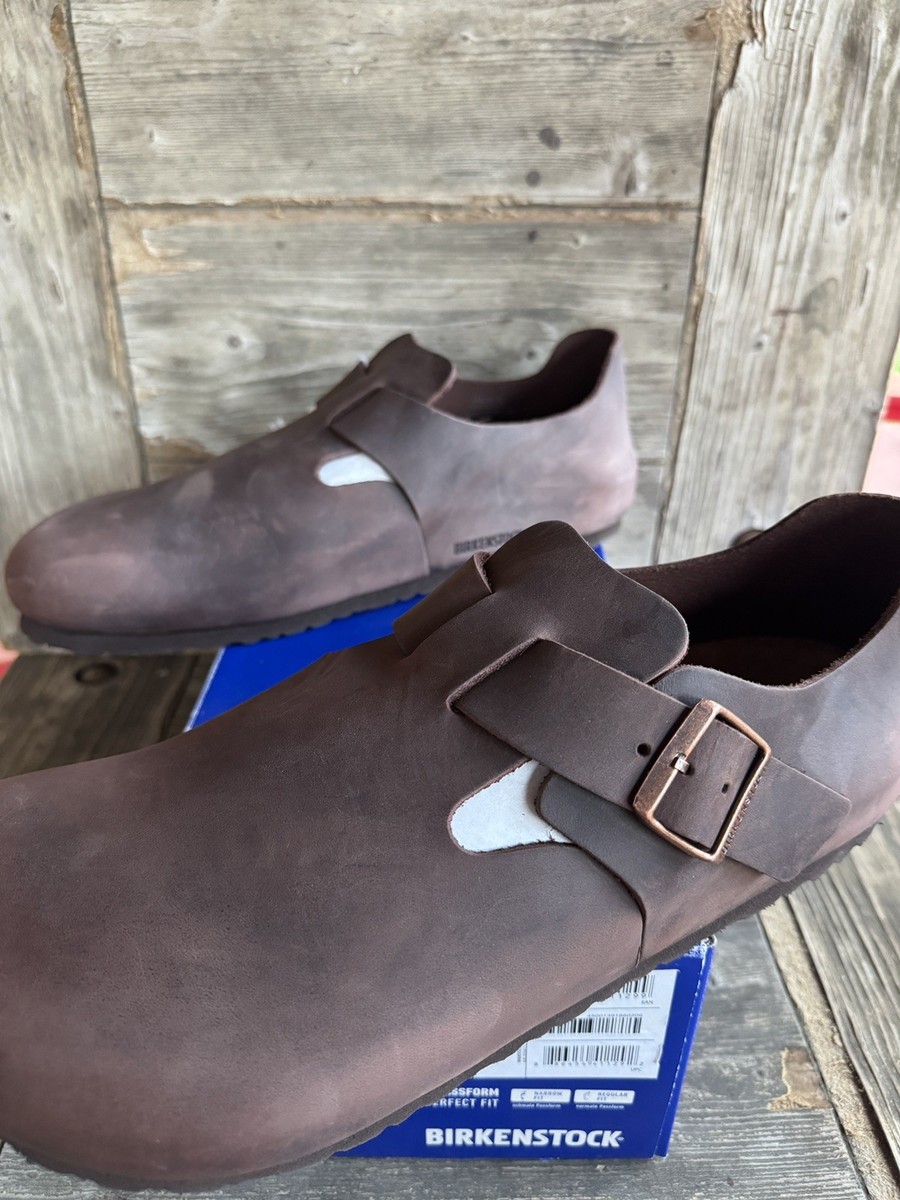 Birkenstock London BS Habana Adult 41 Black Oiled Leather US 8 Men 10 Women EUC London Oiled Leather in Color Black | BIRKENSTOCK US main image 2