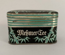 Me&szlig;mer Tee Blechdose, Jubil&auml;umsmischung 1852-1952, Vintage Blattdekor
