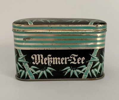 Meßmer Tee Blechdose, Jubiläumsmischung 1852-1952, Vintage Blattdekor