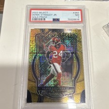 2022 Panini Select Club Gold Prizm Derek Stingley Jr. Texans #262 PSA 7 /10 RC