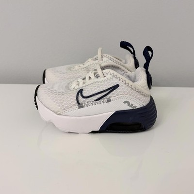 Nike Air Max 2090 TD UK 2,5 EU 18,5 White Navy Bubble Sneaker cu2092-105
