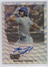 2019 Leaf Metal Draft 1990 Throwback Silver Wave 4/30 Michael Toglia Auto 2a9