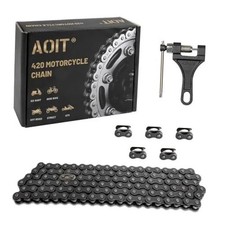 420 Motorcycle Chain - 420 Standard Roller Chain for 110cc 140 Links 420 Chain