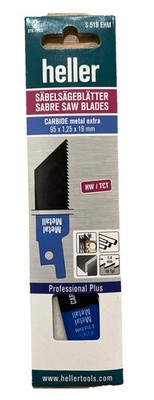 2x Säbelsägeblätter Metall Heller 258128, Carbide, S518EHM, 95x1,25x 19mm, TOP  