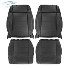 For Jeep Wrangler 2007-12 Replace Driver+Passenger Bottom Top Seat Cover Leather