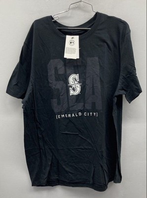 Nike Men's Seattle Mariners T-Shirt Black Emerald City MLB Graphic Sz XXL NWT