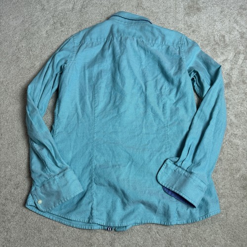 Camisa Oxford Banana Republic para mujer con botones pequeña azul - Imagen 5 de 6