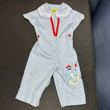 Vintage Sesame Street Child Sailor Romper, 18-24 months Cookie Monster