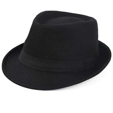 mens Fedora 7 1/8-7 3/8 Black