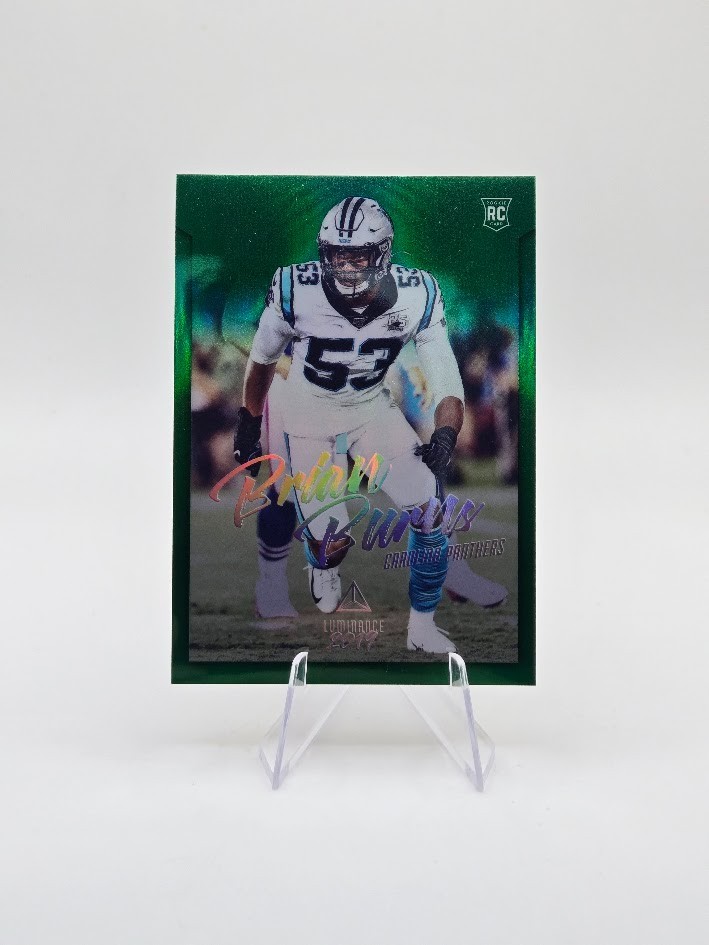 Brian Burns 2019 Panini Chronicles Luminance RC Green SP /49 #214 Panthers
