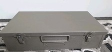 Vintage: Brumberger Photo Slide Metal Storage Case - With 80-Glass Case Slides