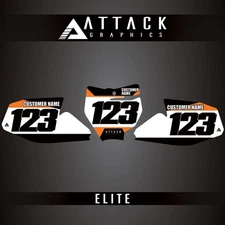 Attack Graphics Elite Number Plate Backgrounds For KTM 65 SX 2022