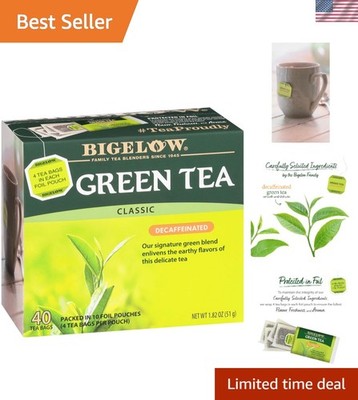 Bigelow Decaffeinated Green Tea Bags, 40 Count Box Pack of 6 Decaf Green Tea,...