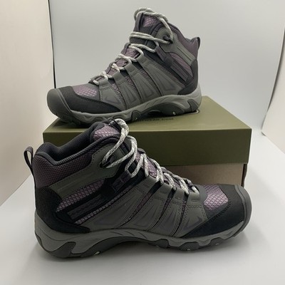 Keen Womens Oakridge Mid WP Gray/Shark Colorway Hiking Boots Size 10 NEW w/Box