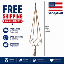 Macrame Plant Hanger Indoor Hanging Planter Basket Flower Pot Holder Cotton Rope