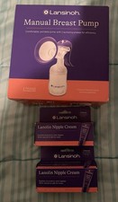 Lansinoh Manual Breast Pump With Pair Of Lanolin Nipple Creams
