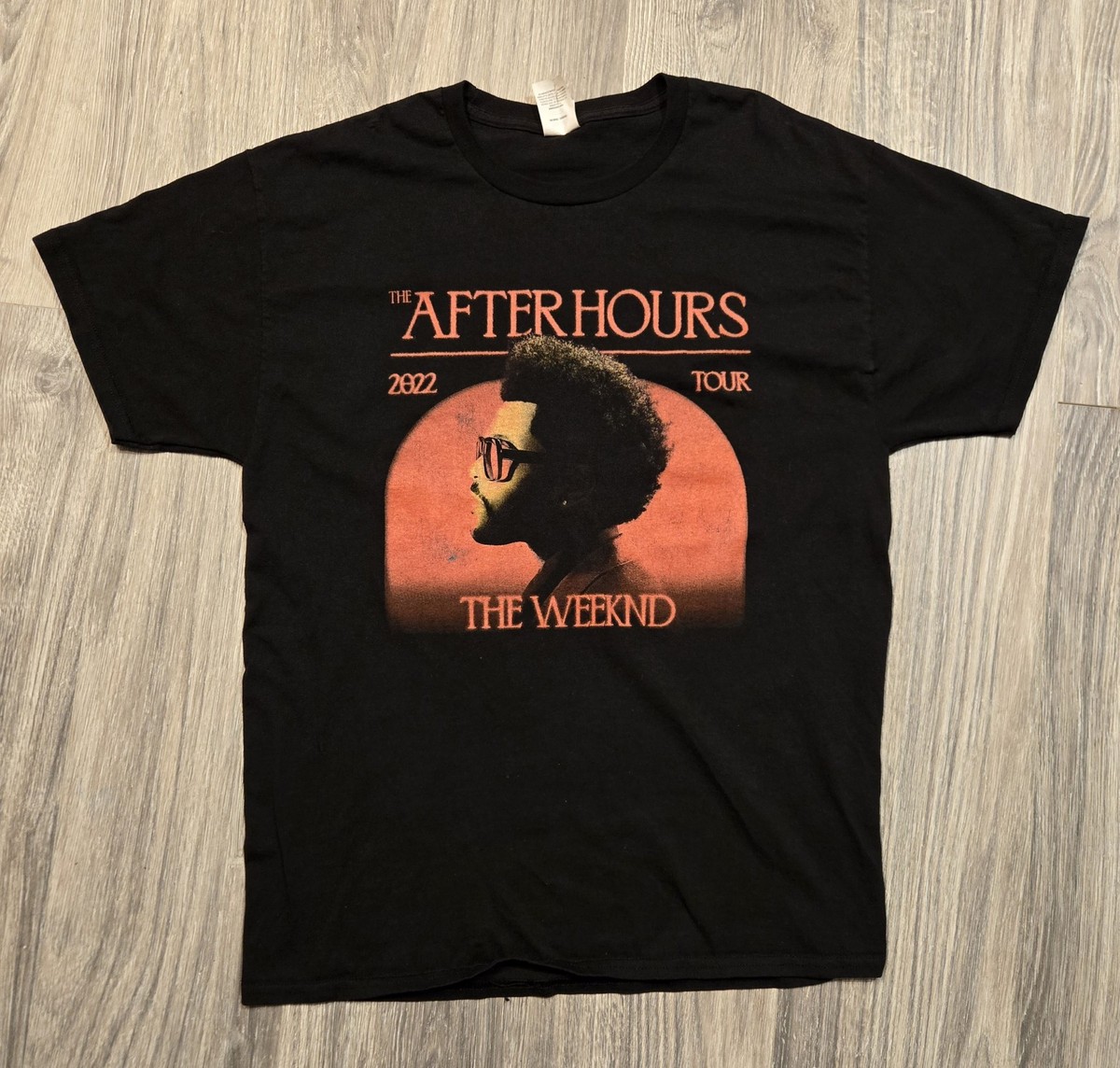 The Weeknd After Hours Tour T-Shirt Adult Large Black Double Sided