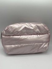 Marc Jacobs Cosmetic Makeup Bag Zipper Pink Metallic Puffer Pouch NWOT 1165