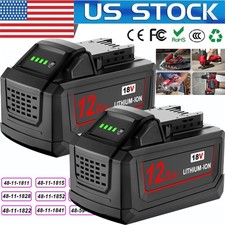 2 PACK 12AH For Milwaukee 18v 48-11-1850 for M18 18Volt Capacity Battery Battery