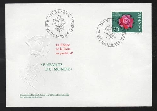 1971 Switzerland Round Of The Rose Childrens Benefit Geneva Cover. NOT A FDC
