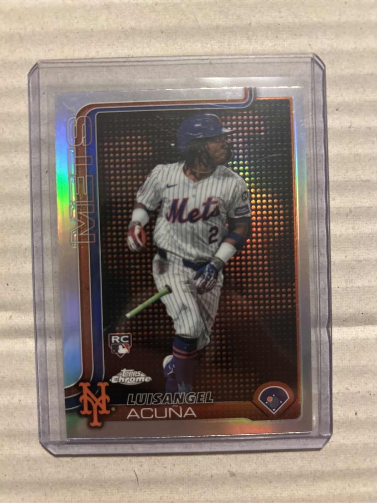 2025 Topps Chrome Luisangel Acuna #56 Lightboard Logo Refractor (RC) Case Hit