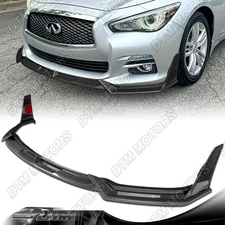 For 14-17 Infiniti Q50 Luxe Base Carbon Painted Front Bumper Lip Bodykit Spoiler
