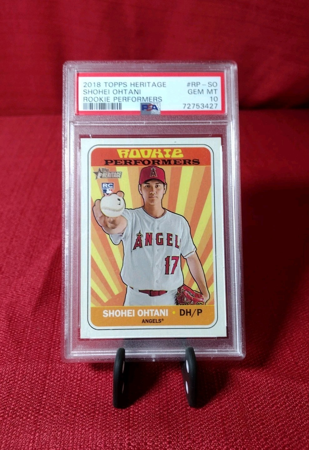 Shohei Ohtani RC 2018 Topps Heritage Rookie Performers PSA 10