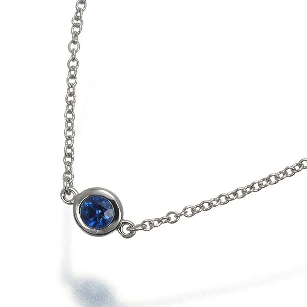 Auténtica Tiffany&Co. Pulsera color zafiro por yarda platino 950  Foto 2 de 4