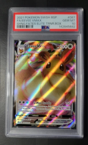PSA 10 Eevee VMAX SWSH087 Black Star Promo Pokemon Card NEW CERT