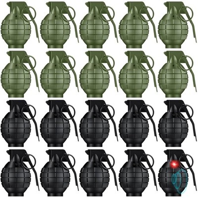 20 Pcs Toy Hand Grenades with Realistic Sounds & Lights - Army Role Play Fun