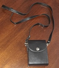 Camera Leather Carrying Case, 5" X 3.5", Black