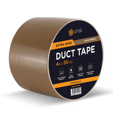 Wide Duct Tape, Brown, 4 Inches X 55 Yards 164 Ft , Heavy Duty, Waterproof Repa