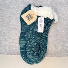 Muk Luks Women's S/M 6-8 Marled Aloe Infused Cabin Socks Faux Shearling Lined