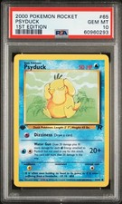 2000 POKEMON ROCKET 1ST EDITION #65 PSYDUCK PSA 10