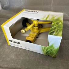 Yellow 3 Arm Irrigation Whirling Sprinkler 35ft Coverage for Lawn Care Metal