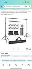 New Emart Backdrop Stand 10x7ft WxH Photo Studio Adjustable Background Stand