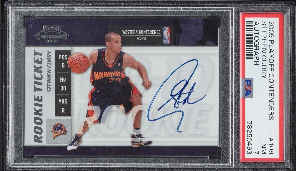 Stephen Curry 2009 Playoff Contenders Autograph #106 ROOKIE AUTO PSA 7 