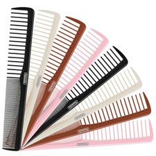 Combs Set, Classic Hair Comb, Fine and Wide Teeth, For Hairdressing, Grooming, D