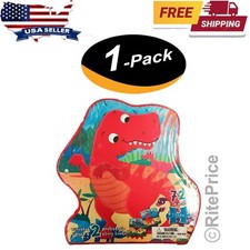 72 Piece Kids Dinosaur Jigsaw Puzzle And 2 Prehistoric Story Book Set - New