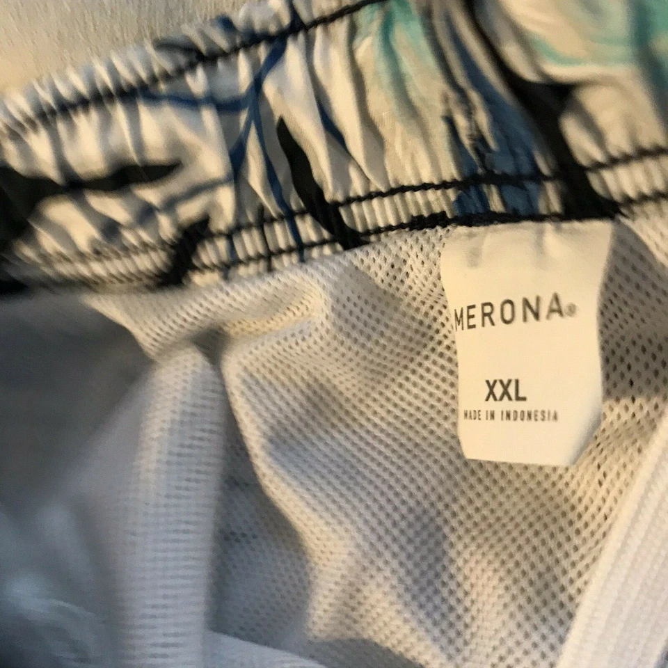 Bañador Meronas Hombre Talla XX-GRANDE Estampado Hawaiano Azul Hibisco Foto 2 de 4