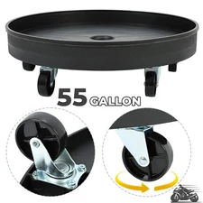 55 Gal Drum Dolly Barrel Cart 900lbs with Swivel Casters Steel 5 wheels