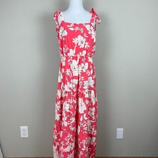 Social Standard by Sanctuary Dress Womens XL Coral Floral Sundress Cottagecore