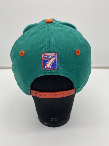 Miami Dolphins Vintage 90's Criss Cross Logo 7 Snapback Hat Cap NFL Football Orange - Bild 3 von 7