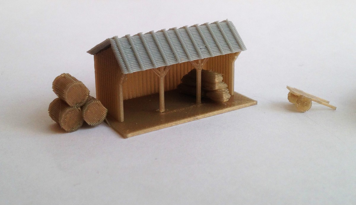 Outland Models Landhaus-Set Für Modellbahn Z-Maßstab – 3D-gedruckt, Zum Zusammenbauen & Bemalen