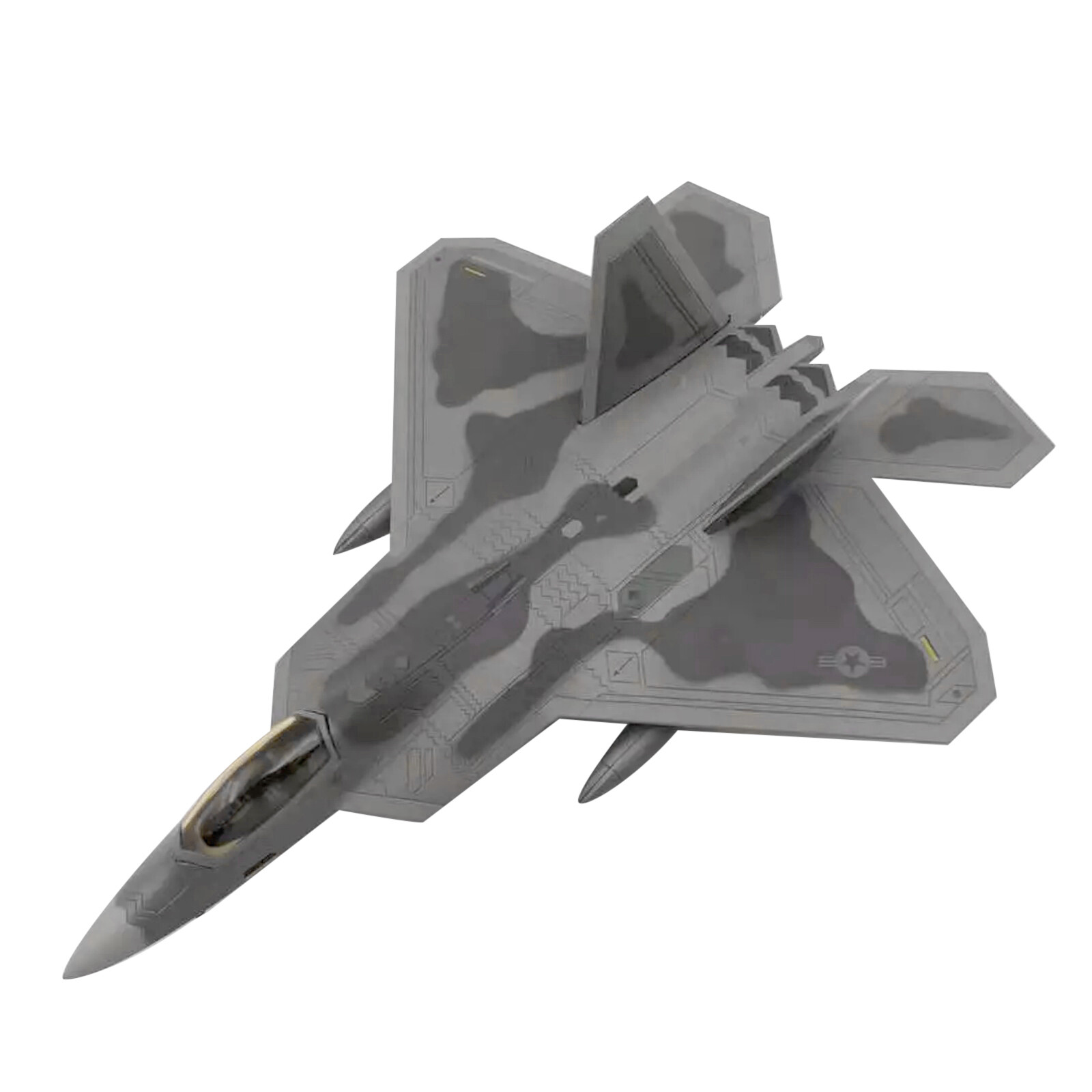 1/72 F-22 Fighter Bomber Aircraft Diecast Fighting Jet Airplanes Model Display